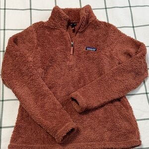 Patagonia Rust Fleece Turtleneck Sweater